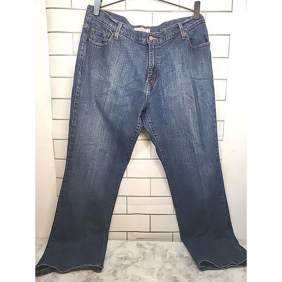 Levis 550 Womens Sz 18 Relaxed Fit Blue Denim Jeans Casual Western Country - Picture 1 of 9